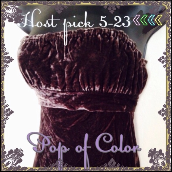 ▪️Short Strapless Empire Waist Crushed Velour/Velvet Dress by Juicy Couture - Picture 4 of 13